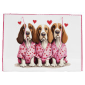 Valentijnsdag Basset Hound Dogs Groot Cadeauzakje (Achterkant)