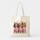 Valentijnsdag Basset Hound Dogs Tote Bag (Achterkant)