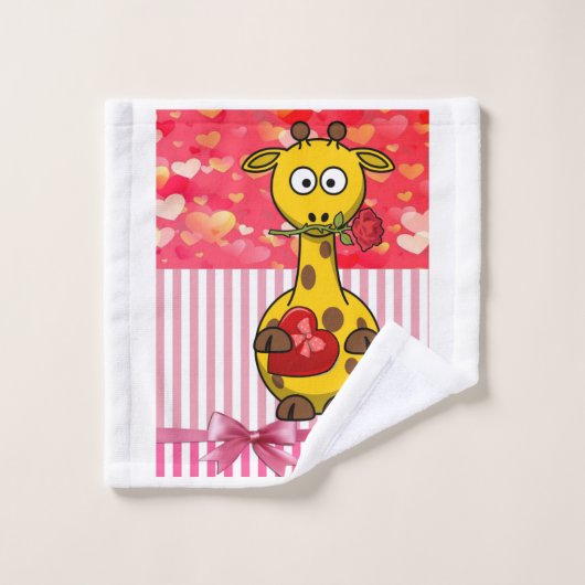 Valentijnsdag Bathroom-handdoeksets, Giraffe Bad Handdoek (Wasdoekje)