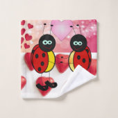 Valentijnsdag Bathroom Towel sets, Ladybug Bad Handdoek (Wasdoekje)