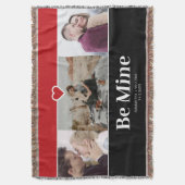 Valentijnsdag Be Mine Fotocollage Deken (Voorkant Verticaal)