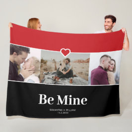 Valentijnsdag Be Mine Fotocollage Fleece Deken