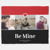 Valentijnsdag Be Mine Fotocollage Fleece Deken (Voorkant (Horizontaal))