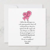 Valentijnsdag Be Mine Hearts & Verse Whimsical Feestdagenkaart (Achterkant)