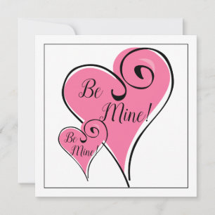 Valentijnsdag Be Mine Hearts & Verse Whimsical Feestdagenkaart