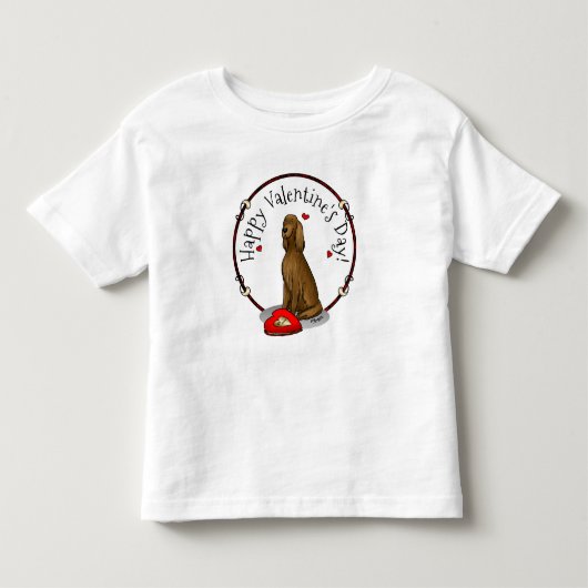 Valentijnsdag Be Mine Irish Setter (red 1) Cute Kinder Shirts (Voorkant)