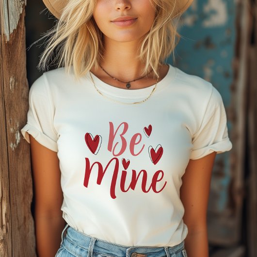 Valentijnsdag Be Mine Red Hearts T-shirt