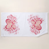 Valentijnsdag Beach Towel Strandlaken (Voorkant)