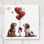 Valentijnsdag Beagle Dogs Bedankjes Labels (Voorkant)