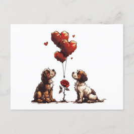 Valentijnsdag Beagle Dogs Briefkaart