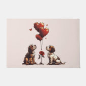 Valentijnsdag Beagle Dogs Deurmat (Voorkant)