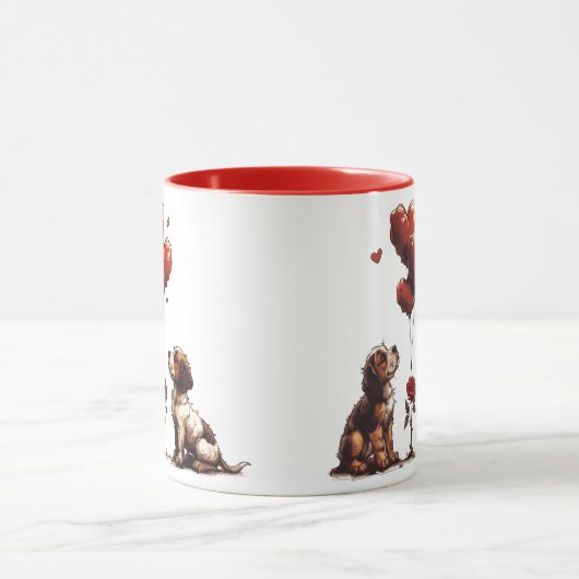 Valentijnsdag Beagle Dogs Mok (Midden)