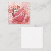 Valentijnsdag: Beagle, Hart & Lichten Notitiekaartje (Voorkant / Achterkant)