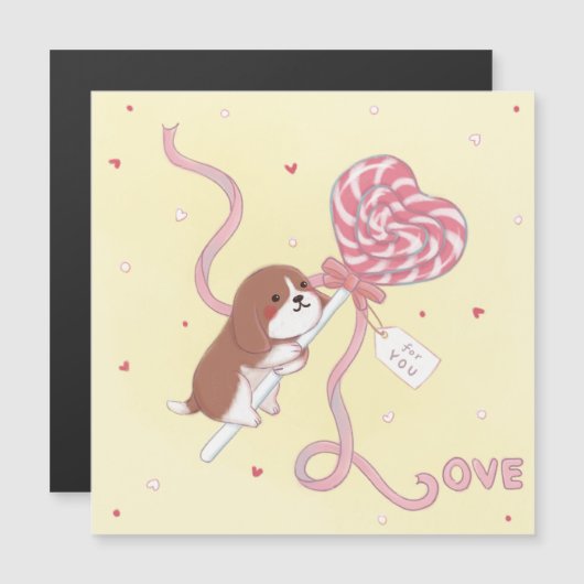 Valentijnsdag: Beagle & Lollipop (Voorkant / Achterkant)