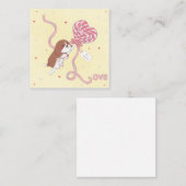 Valentijnsdag: Beagle & Lollypop Notitiekaartje (Voorkant / Achterkant)