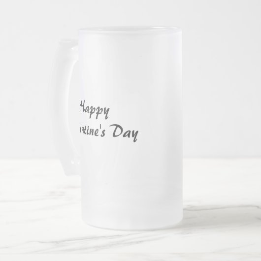 Valentijnsdag Beauful Hearts en Arrow Matglas Bierpul (Voorkant links)