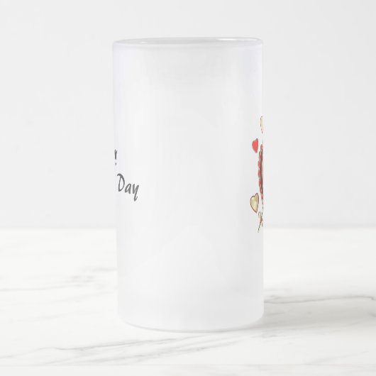 Valentijnsdag Beauful Hearts en Arrow Matglas Bierpul (Center)