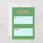 Valentijnsdag Beaver Funny Kinder schoolklaslokaal Kaart (Achterkant)