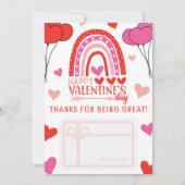 Valentijnsdag Bedankt voor kaarthouder Kaart (Voorkant)