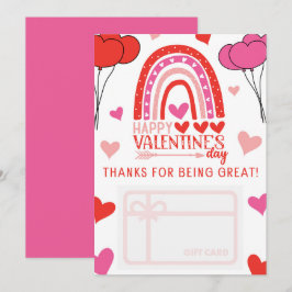 Valentijnsdag Bedankt voor kaarthouder Kaart