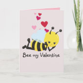 Valentijnsdag bee Mijn Cute Wenskaart Feestdagen Kaart (Voorkant)