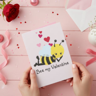 Valentijnsdag bee Mijn Cute Wenskaart Feestdagen Kaart