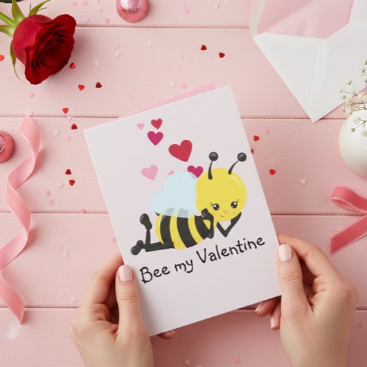 Valentijnsdag bee Mijn Cute Wenskaart Feestdagen Kaart