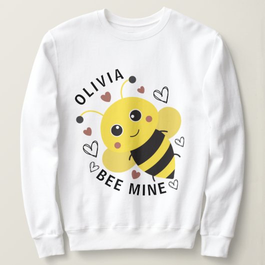 Valentijnsdag Bee Mine Hommel Trui (Design voorkant)