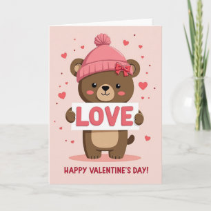 Valentijnsdag Beer Liefdeskaart Kaart
