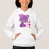 Valentijnsdag Beer, Paars Beer, bril, hart (Voorkant)