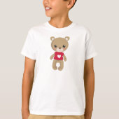 Valentijnsdag Beer, Teddy Bear, Love, Hearts T-shirt (Voorkant)
