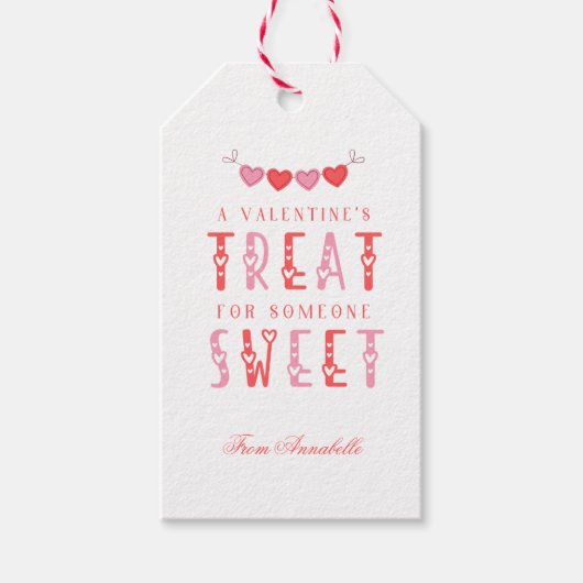 Valentijnsdag behandelen klaslokaal gunst cadeau l cadeaulabel (Voorkant)