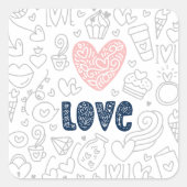 Valentijnsdag ben mijn vierkante sticker (Voorkant)