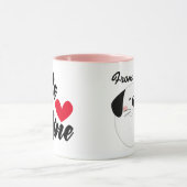 Valentijnsdag ben van mij...van de hond mok (Midden)