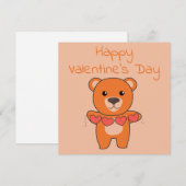 Valentijnsdag Beren met hart Feestdagenkaart (Voorkant / Achterkant)