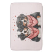 Valentijnsdag Berner Berghonden Badmat (Voorkant Verticaal)