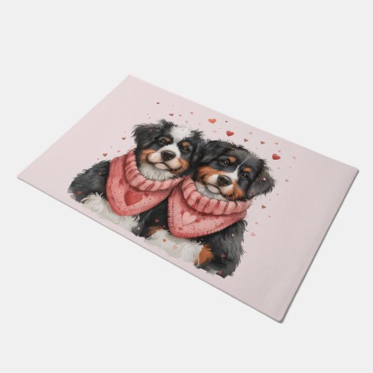 Valentijnsdag Berner Berghonden Deurmat (Schuin)