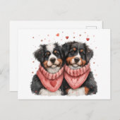 Valentijnsdag Berner Berghonden Feestdagenkaart (Voorkant / Achterkant)