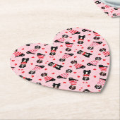 Valentijnsdag Berner Berghonden Kartonnen Onderzetters (Gekanteld)