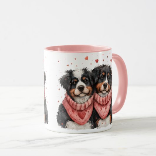 Valentijnsdag Berner Berghonden Mok (Voorkant rechts)