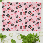 Valentijnsdag Berner Berghonden Theedoek (Gevouwen)