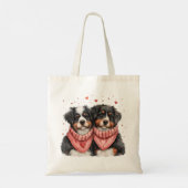 Valentijnsdag Berner Berghonden Tote Bag (Achterkant)