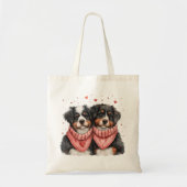 Valentijnsdag Berner Berghonden Tote Bag (Voorkant)