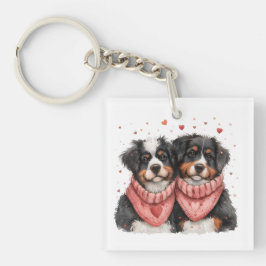Valentijnsdag Berner Sennenhonden Sleutelhanger