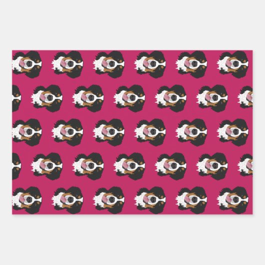 Valentijnsdag Bernese Mountain Dog Inpakpapier Vel (Voorkant 2)