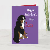 Valentijnsdag Bernese Mountain Dog Kaart (Voorkant)