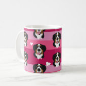 Valentijnsdag Bernese Mountain Dog Koffiemok (Voorkant links)