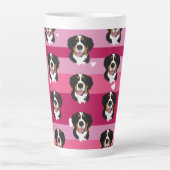 Valentijnsdag Bernese Mountain Dog Latte Mok (Voorkant)