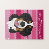 Valentijnsdag Bernese Mountain Dog Legpuzzel (Horizontaal)