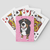 Valentijnsdag Bernese Mountain Dog Pokerkaarten (Achterkant)